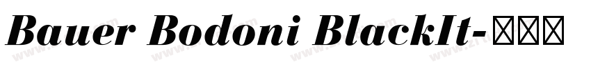 Bauer Bodoni BlackIt字体转换